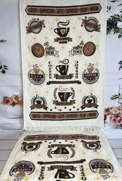 Hot coffe набір кухонних рушників 40х60см , 12шт/уп Mame Туреччина Sul-8873 фото