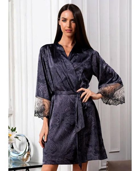 Жіночий шовковий халат Алетта 4443 Mia-Amore L/XL Mia_4443_L/XL фото