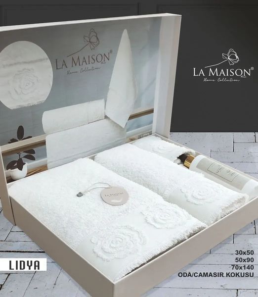 Набор полотенец с ароматом La Maison Lidya (3шт) 3пр (30х50+50х90+70х140) см Набор LaMaison_30259.1 фото