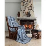 Хлопковый плед Eponj Home Buldan Keten Linen petrol, 170 х 220 см sv2000022263528 фото