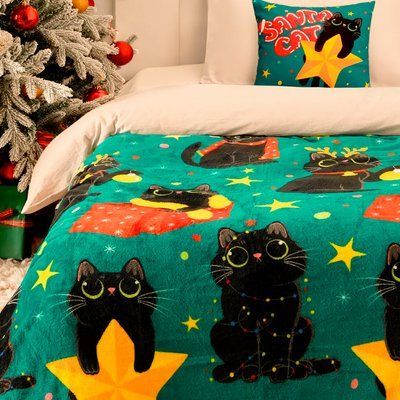 Плед флис Звезды и котики 150x200 см Love You loveyouhome_9119 фото