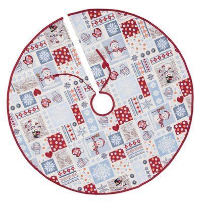 Юбочка под елку гобеленовая EDEN324W-SD Limaso, Ø90, Круглое, Новогодний, Без люрекса, 75% полиэстер, 22% хлопок, 3% акрил, Гобелен lim_EDEN324W-SD фото