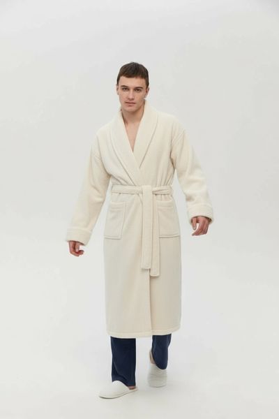 Халат unisex Lotus Home - Bold New Microcotton off white махровый M svt-2000022347877 фото