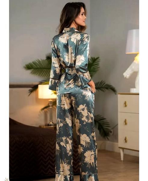 Женская шелковая пижама с брюками Орнелия 3836 Mia-Amore 4XL Mia_3836_4XL фото