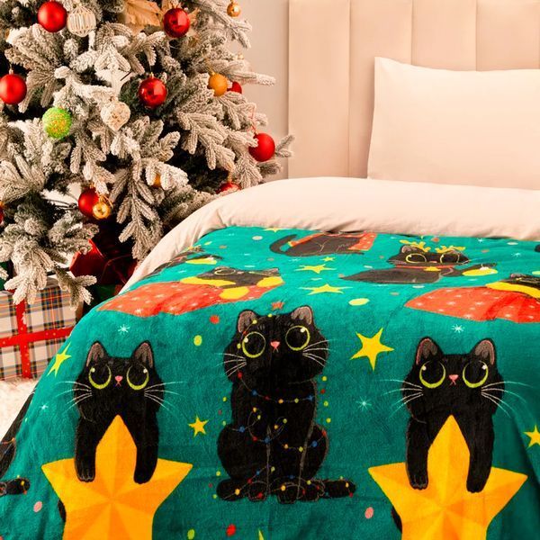 Плед флис Звезды и котики 150x200 см Love You loveyouhome_9119 фото