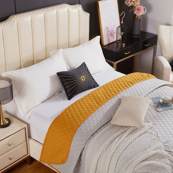 Покривало двостороннє Гірчичний/світло-сірий Love You 200 x 220 см loveyouhome_ly2302 фото