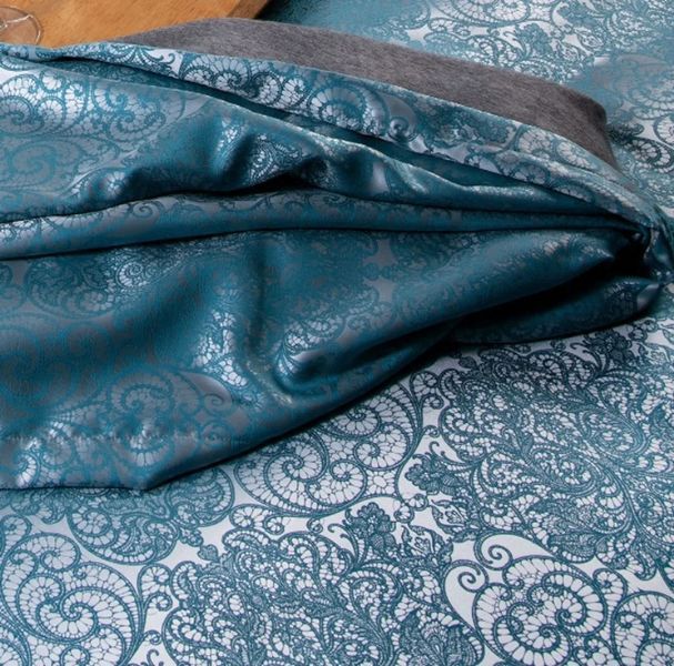 Шовкове простирадло Seide Nomi orient blue (J-35) Євро 280х310 см p_s_k_sd741077-05 фото