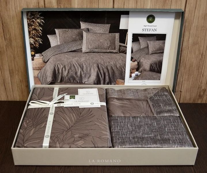 Постельное белье La Romano Premium Satin Stefan Iron Евро LaR_ХМ31638 фото