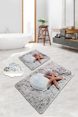 Набір килимків для ванної кімнати Chilai Home STARFISH DJT 60x100+50x60 Chom_110024123 фото