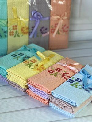 Suvari renkli вафельні рушники 40x60 см , 12 шт/уп Sul-5612 фото