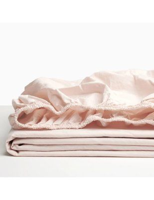 Простирадло на гумці варений бавовна перкаль L1nkstudio Baby pink Односпальний 90х200 см (на резинці) p_s_k_70444 фото