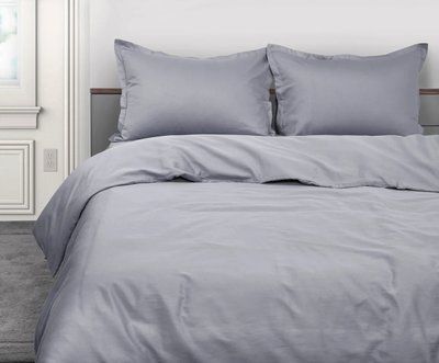 Комплект постільної білизни LUXURY LINENS Basic Line сірий Двоспальні luli300380LL фото