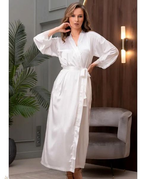 Довгий шовковий халат Аріана 3949-1 Mia-Amore_3949-1_L/XL фото