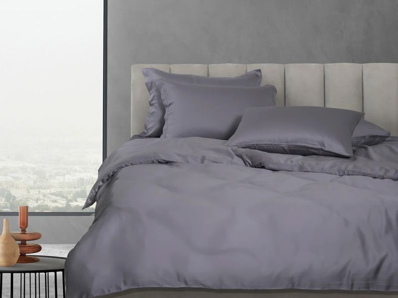 Простирадло Luxury Linens 260х270 Steel grey 100% тенсел luli33592 фото