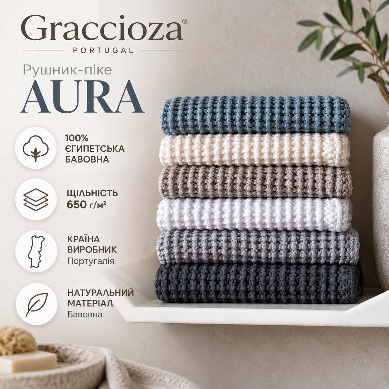 Інфографіка Рушник-піке Graccioza Aura